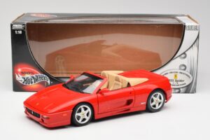 Ferrari F355 Spider Červený Hot Wheels 1:18 25733 Kov – obrázek 8 z 8