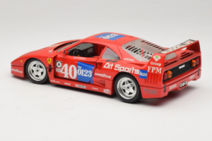 Ferrari F40 #40 J-P. Jabouille / O. Grouillard Art Sports 1987 Bburago 1:18 3332-A1 Kov – obrázek 7 z 8