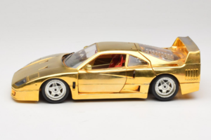 Ferrari F40 Chrome Gold Limited Edition 250 pcs Bburago 1:18 3332-G1 Kov – obrázek 4 z 8