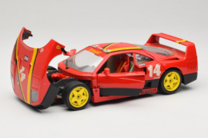Ferrari F40 Evoluzione #14 L. Dalla Noce H&R Červený se Žlutými Koly 1992 Bburago 1:18 3042-H1 Kov – obrázek 2 z 8