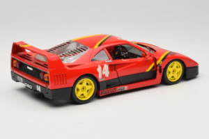 Ferrari F40 Evoluzione #14 L. Dalla Noce H&R Červený se Žlutými Koly 1992 Bburago 1:18 3042-H1 Kov – obrázek 3 z 8