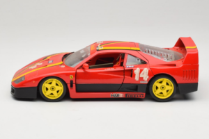Ferrari F40 Evoluzione #14 L. Dalla Noce H&R Červený se Žlutými Koly 1992 Bburago 1:18 3042-H1 Kov – obrázek 4 z 8