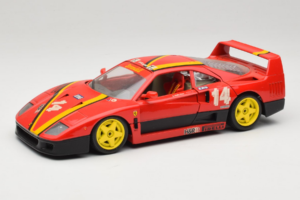 Ferrari F40 Evoluzione #14 L. Dalla Noce H&R Červený se Žlutými Koly 1992 Bburago 1:18 3042-H1 Kov