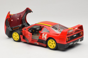 Ferrari F40 Evoluzione #14 L. Dalla Noce H&R Červený se Žlutými Koly 1992 Bburago 1:18 3042-H1 Kov – obrázek 5 z 8