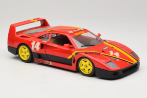 Ferrari F40 Evoluzione #14 L. Dalla Noce H&R Červený se Žlutými Koly 1992 Bburago 1:18 3042-H1 Kov – obrázek 6 z 8