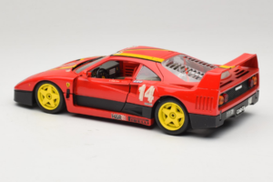 Ferrari F40 Evoluzione #14 L. Dalla Noce H&R Červený se Žlutými Koly 1992 Bburago 1:18 3042-H1 Kov – obrázek 7 z 8