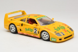 Ferrari F40 Totip Jolly Club #2 Žlutý Bburago 1:18 3332-Y1 Kov – obrázek 6 z 8