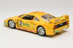 Ferrari F40 Totip Jolly Club #2 Žlutý Bburago 1:18 3332-Y1 Kov – obrázek 7 z 8