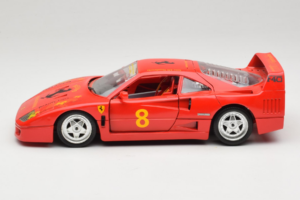 Ferrari F40 #8 Bevro International Červený 1987 Bburago 1:18 3332-P3 Kov – obrázek 4 z 8