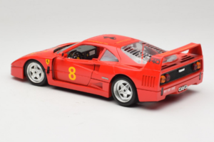 Ferrari F40 #8 Bevro International Červený 1987 Bburago 1:18 3332-P3 Kov – obrázek 7 z 8