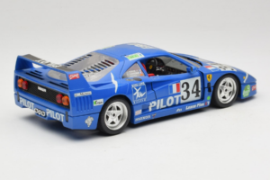 Ferrari F40 #34 M. Ferte / Thavenin / Palau Pilot Modrý 1987 Bburago 1:18 3032-B1 Kov – obrázek 3 z 8