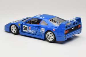 Ferrari F40 Pilot #56 Modrý Bburago 1:18 3332-BL1 Kov – obrázek 7 z 8