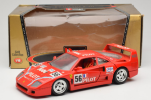 Ferrari F40 #56 Pilot Červený 1987 Bburago 1:18 3332-P2 Kov – obrázek 8 z 8
