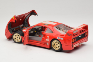 Ferrari F40 Pirelli Agip #1 Ferrari Club Italia Červený Bburago 1:18 3032-P2 Kov – obrázek 5 z 8