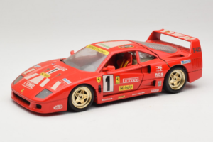 Ferrari F40 Evoluzione #1 Pirelli Agip Červený se Zlatými Koly 1992 Bburago 1:18 3042-P2 Kov