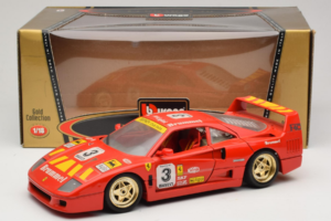 Ferrari F40 #3 Pirelli Červený 1987 Bburago 1:18 3332-P4 Kov – obrázek 8 z 8