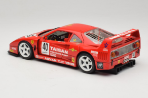 Ferrari F40 #40 T. Ohta / A. Reid Taisan Červený 1987 Bburago 1:18 3022-T1 Kov – obrázek 7 z 8