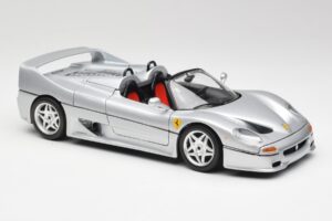 Ferrari F50 Kabriolet Stříbrný Bburago 1:18 3372 Kov – obrázek 6 z 8