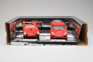 Ferrari Gift Set 250 Testa Rossa & 360 Modena Challenge Červený Bburago 1:18 GC001 Kov