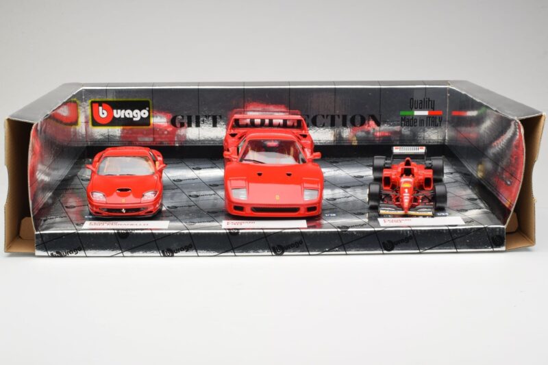 Ferrari Promo Set F40 550 Maranello Scuderia Ferrari F310 F1 1996 Bburago 1:18 FERRARI001 Kov