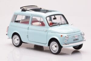 Fiat 500 Giardiniera Acquamarina Modrý Norev 1:18 187742 Kov – obrázek 6 z 7