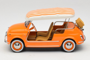 Fiat 500 Jolly Oranžový Norev 1:18 187791 Kov – obrázek 3 z 6