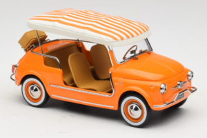 Fiat 500 Jolly Oranžový Norev 1:18 187791 Kov – obrázek 4 z 6