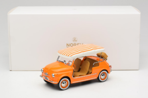 Fiat 500 Jolly Oranžový Norev 1:18 187791 Kov – obrázek 6 z 6