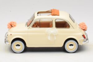 Fiat 500 L Slonovinová Wedding Gift Norev 1:18 187780 Kov – obrázek 3 z 6