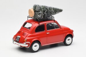 Fiat 500 L Červený Christmas Norev 1:18 187779 Kov – obrázek 2 z 6
