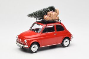 Fiat 500 L Červený Christmas Norev 1:18 187779 Kov