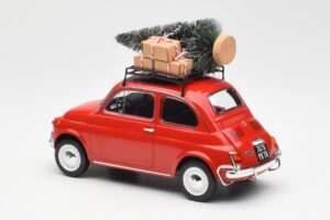 Fiat 500 L Červený Christmas Norev 1:18 187779 Kov – obrázek 5 z 6