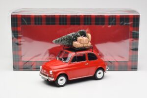 Fiat 500 L Červený Christmas Norev 1:18 187779 Kov – obrázek 6 z 6