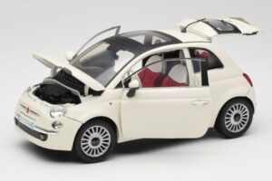 Fiat 500 Bílý Mondo Motors 1:18 500291 Kov – obrázek 2 z 8