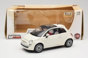 Fiat 500 Bílý Mondo Motors 1:18 500291 Kov – obrázek 8 z 8