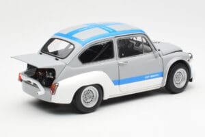 Fiat Abarth 1000 TCR Matná Šedá Modré Pruhy AUTOart 1:18 72642 Kov – obrázek 3 z 8
