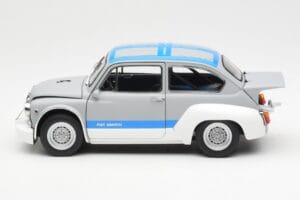 Fiat Abarth 1000 TCR Matná Šedá Modré Pruhy AUTOart 1:18 72642 Kov – obrázek 4 z 8