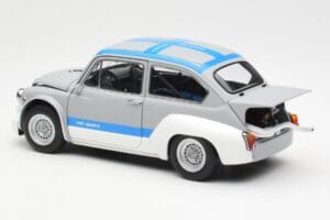 Fiat Abarth 1000 TCR Matná Šedá Modré Pruhy AUTOart 1:18 72642 Kov – obrázek 7 z 8