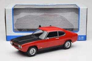 Ford Capri Mk1 RS 2600 Červený s Černou Kapotou MCG 1:18 MCG18538 Kov – obrázek 6 z 6
