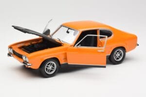 Ford Capri Mk1 RS 2600 Signal Orange Černý Minichamps 1:18 150089077 Kov – obrázek 2 z 8