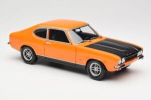 Ford Capri Mk1 RS 2600 Signal Orange Černý Minichamps 1:18 150089077 Kov – obrázek 6 z 8
