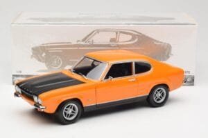 Ford Capri Mk1 RS 2600 Signal Orange Černý Minichamps 1:18 150089077 Kov – obrázek 8 z 8