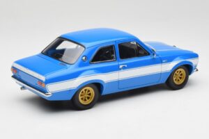Ford Escort Mk1 RS 1600 Modrý Bílý Pruhy Minichamps 1:18 100688102 Kov – obrázek 3 z 8
