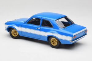 Ford Escort Mk1 RS 1600 Modrý Bílý Pruhy Minichamps 1:18 100688102 Kov – obrázek 7 z 8