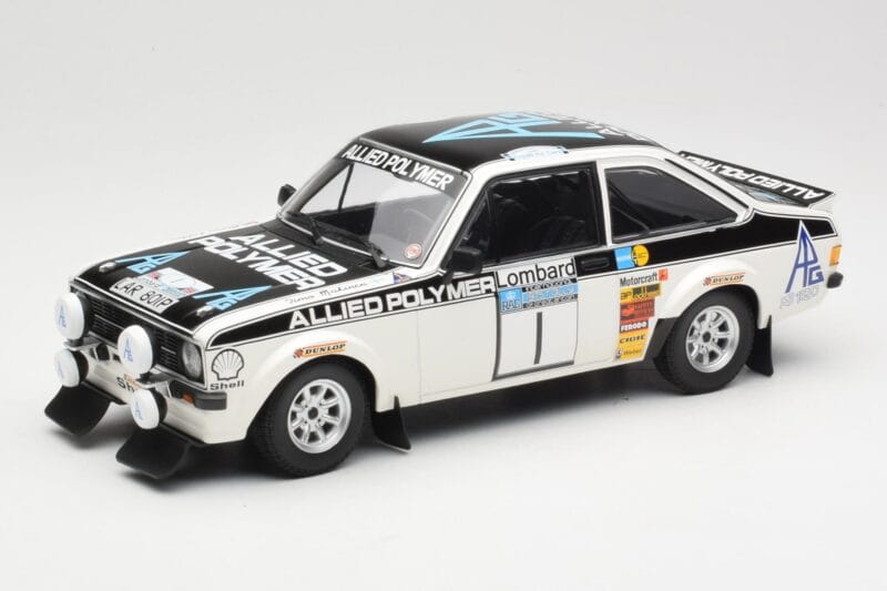 Ford Escort Mk2 RS 1800 #1 T. Mäkinen / H. Liddon Allied Polymer Group Winners Lombard RAC Rally 1975 Minichamps 1:18 1557587