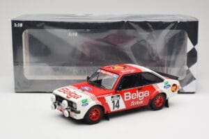 Ford Escort Mk2 RS 1800 #14 Droogmans / Joosten Belga 3rd Place Lotto Haspengouw Rally 1983 Minichamps 1:18 155838714 Kov – obrázek 6 z 6