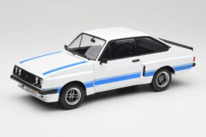 Ford Escort Mk2 RS 2000 X-Pack Diamond Bílý & Modrý Stripe MCG 1:18 MCG18350 Kov