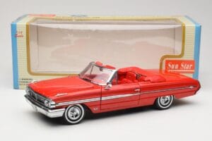 Ford Galaxie 500 Kabriolet Červený Sun Star 1:18 1420 Kov – obrázek 8 z 8
