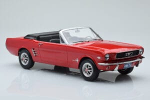 Ford Mustang Kabriolet Červený Norev 1:18 182810 Kov – obrázek 4 z 6