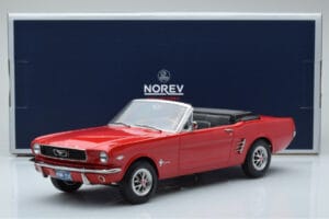Ford Mustang Kabriolet Červený Norev 1:18 182810 Kov – obrázek 6 z 6